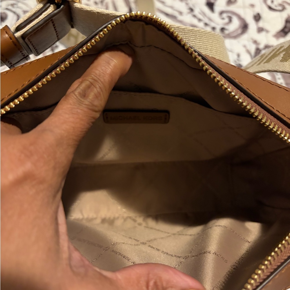 Michael Kors Brown and Tan Crossbody Bag - Picture 4 of 5